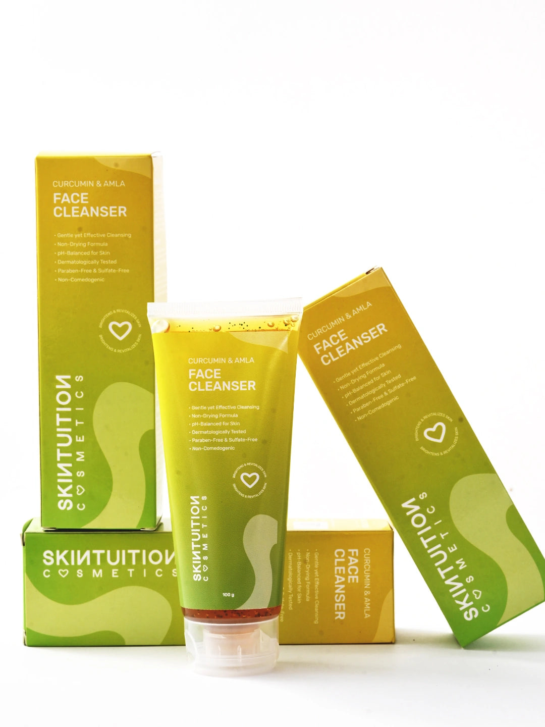 Skintuition Cosmetics Curcumin and Amla Face Cleanser packaging for oily and acne-prone skin